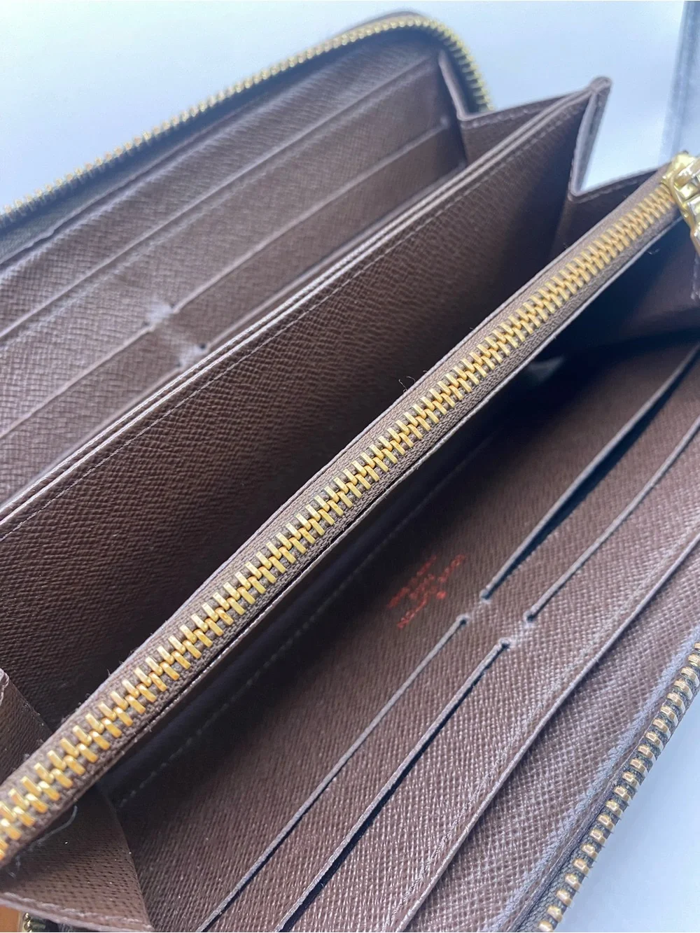 Authentic LOUIS VUITTON Damier Ebene Canvas Zippy Zip Around Long Wallet